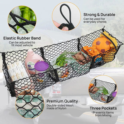 Heavy-Duty Truck Bed Cargo Net Organizer – Universal Mesh Storage Net