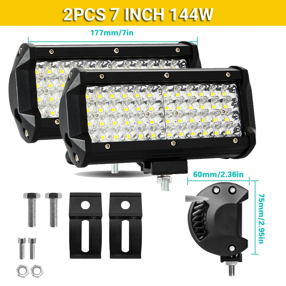 High-Power LED Off-Road Light Bar – Spot & Flood Work Light for Trucks, SUVs & 4x4
