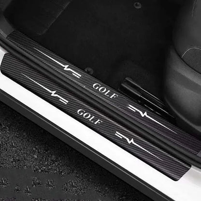 Door sill stickers for VW Golf – anti-scratch protection with a sporty design (4-piece set)