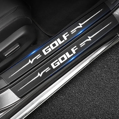 Door sill stickers for VW Golf – anti-scratch protection with a sporty design (4-piece set)