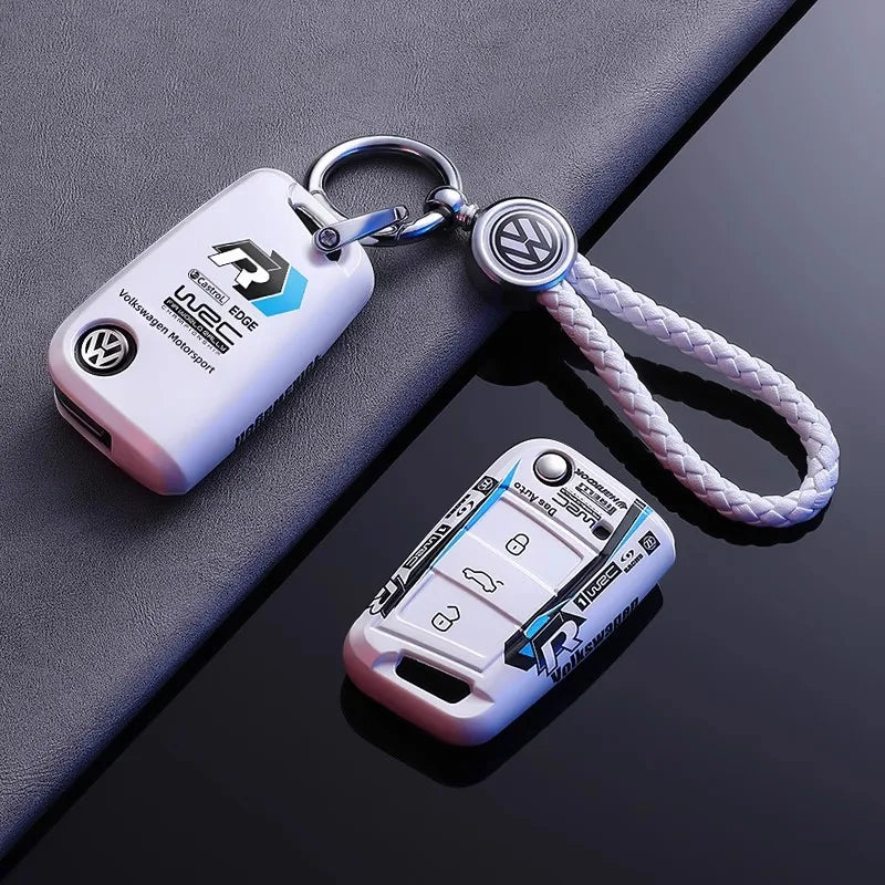 Folding key case for VW – Robust protection with a sporty motorsport design