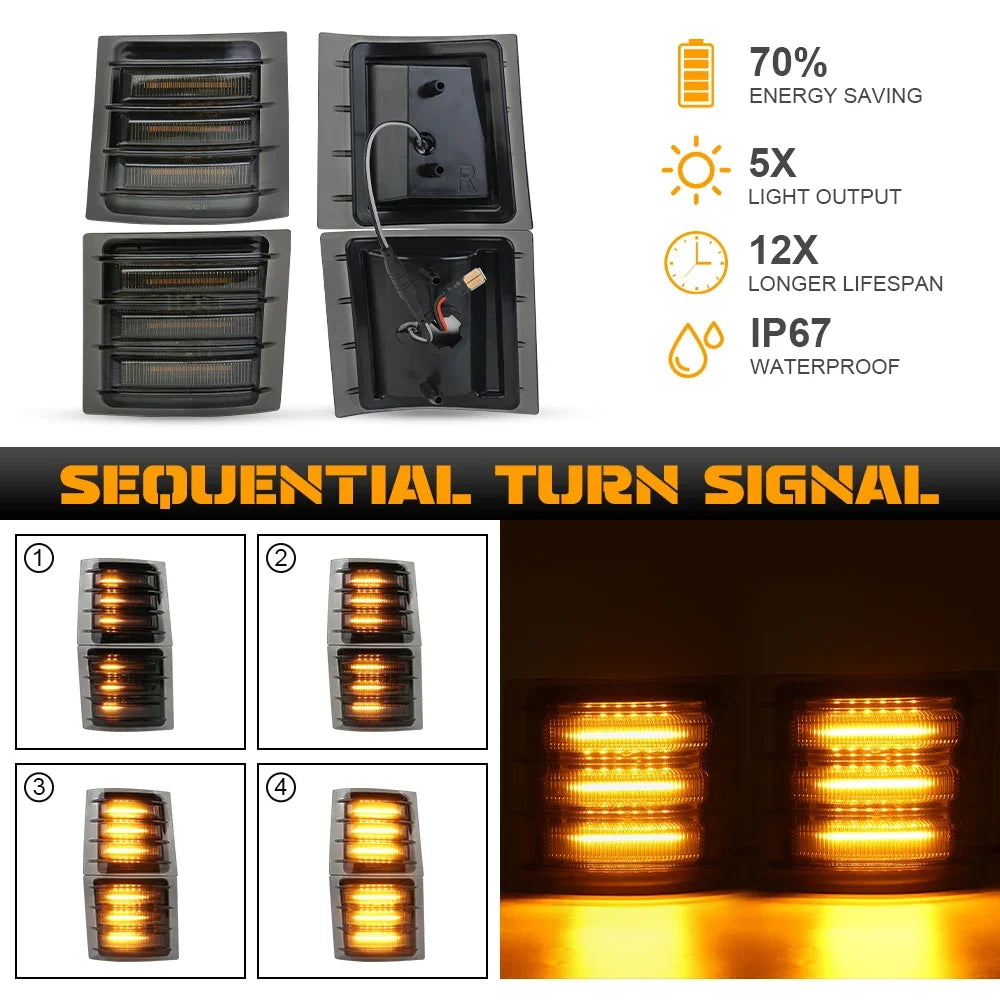 LED Corner Side Marker Turn Signal Lights for Chevy C K 1500 2500 3500 1994 to 1998