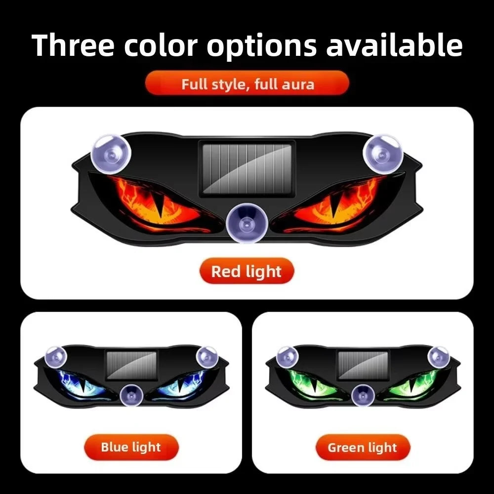 Solar Powered RGB Demon Eye Car Light – Wireless Dynamic LED Warning Light