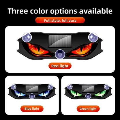 Solar Powered RGB Demon Eye Car Light – Wireless Dynamic LED Warning Light