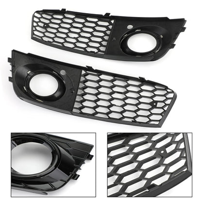 Honeycomb Fog Light Grill Set for Audi A4 B8 2009–2012 – Sporty Front Bumper Inserts