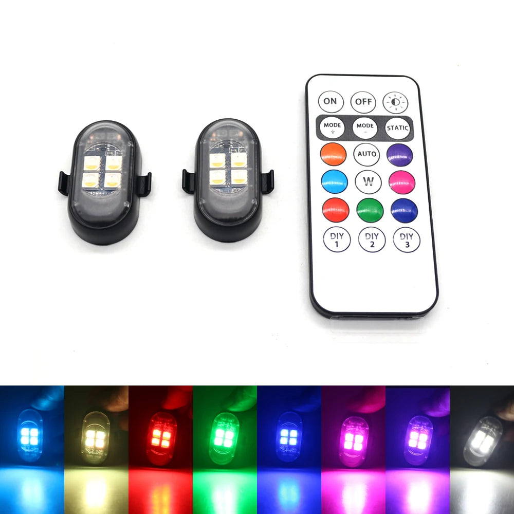 Wireless RGB Car Interior Ambient Lights – Rechargeable LED Mood Lighting