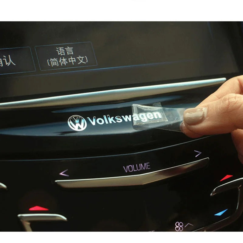 Emblèmes intérieurs en métal 3D VW – Badges adhésifs haut de gamme pour tableau de bord, volant et console