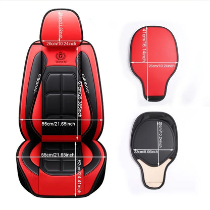Universal Full Leather Car Seat Cover – Premium All-Season Protection for Driver & Passenger Seats