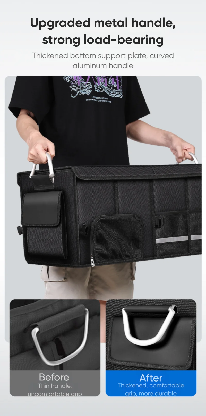 Portable Foldable Car Trunk Organizer – Waterproof Oxford Storage Box up to 92L