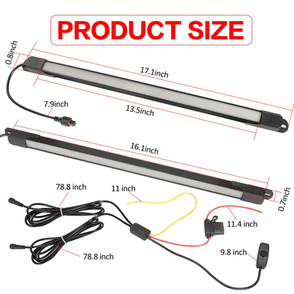 3 Piece Waterproof LED Truck Bed Light Kit with 198 LEDs