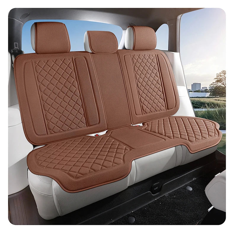 Universal Breathable Linen Car Seat Cover – Premium Full Protection Cushion for Cars & SUVs