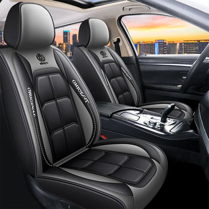 Universal Full Leather Car Seat Cover – Premium All-Season Protection for Driver & Passenger Seats