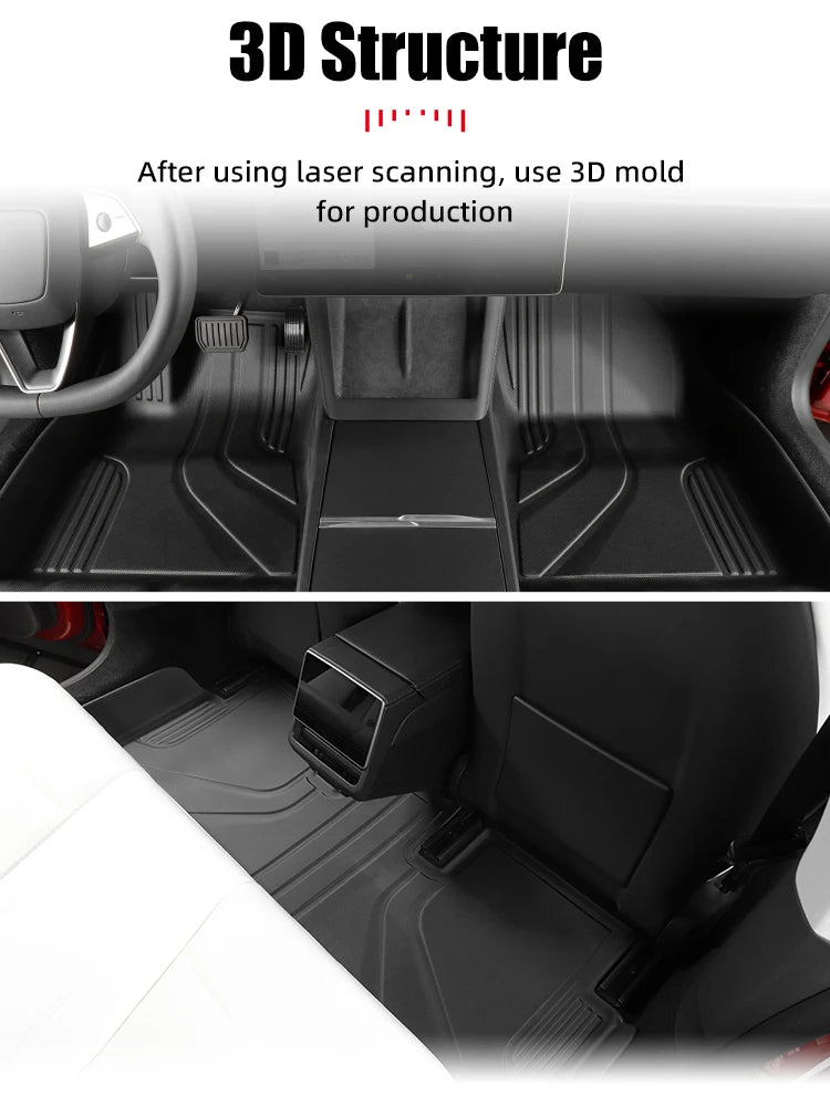 3D TPE All Weather Floor Mats for Chevy Silverado and GMC Sierra 2019 to 2023