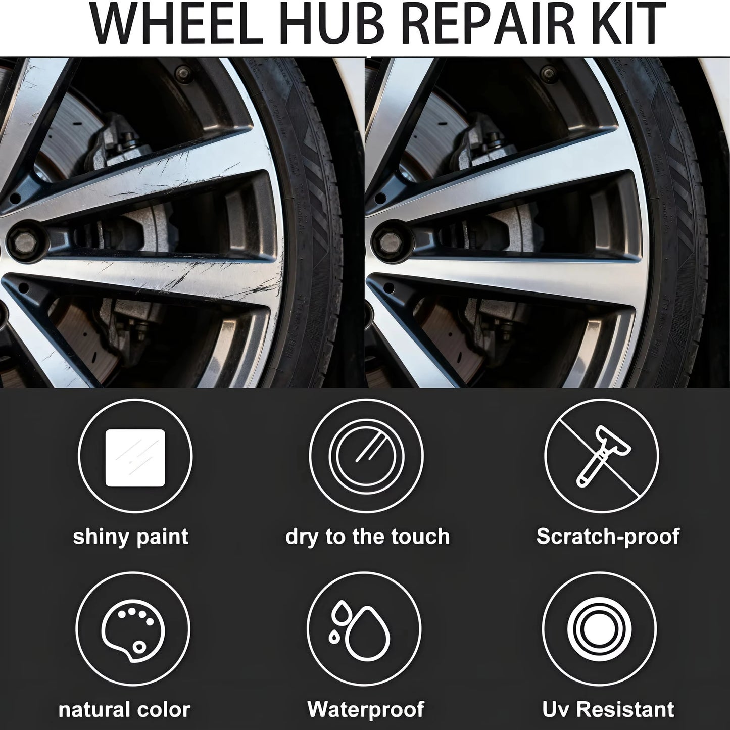 Wheel Rim Scratch Repair Paste – Alloy & Steel Wheel Restoration Kit