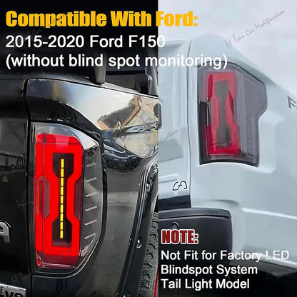 LED Tail Lights for Ford F150 2015 to 2020 with Dynamic Turn Signals