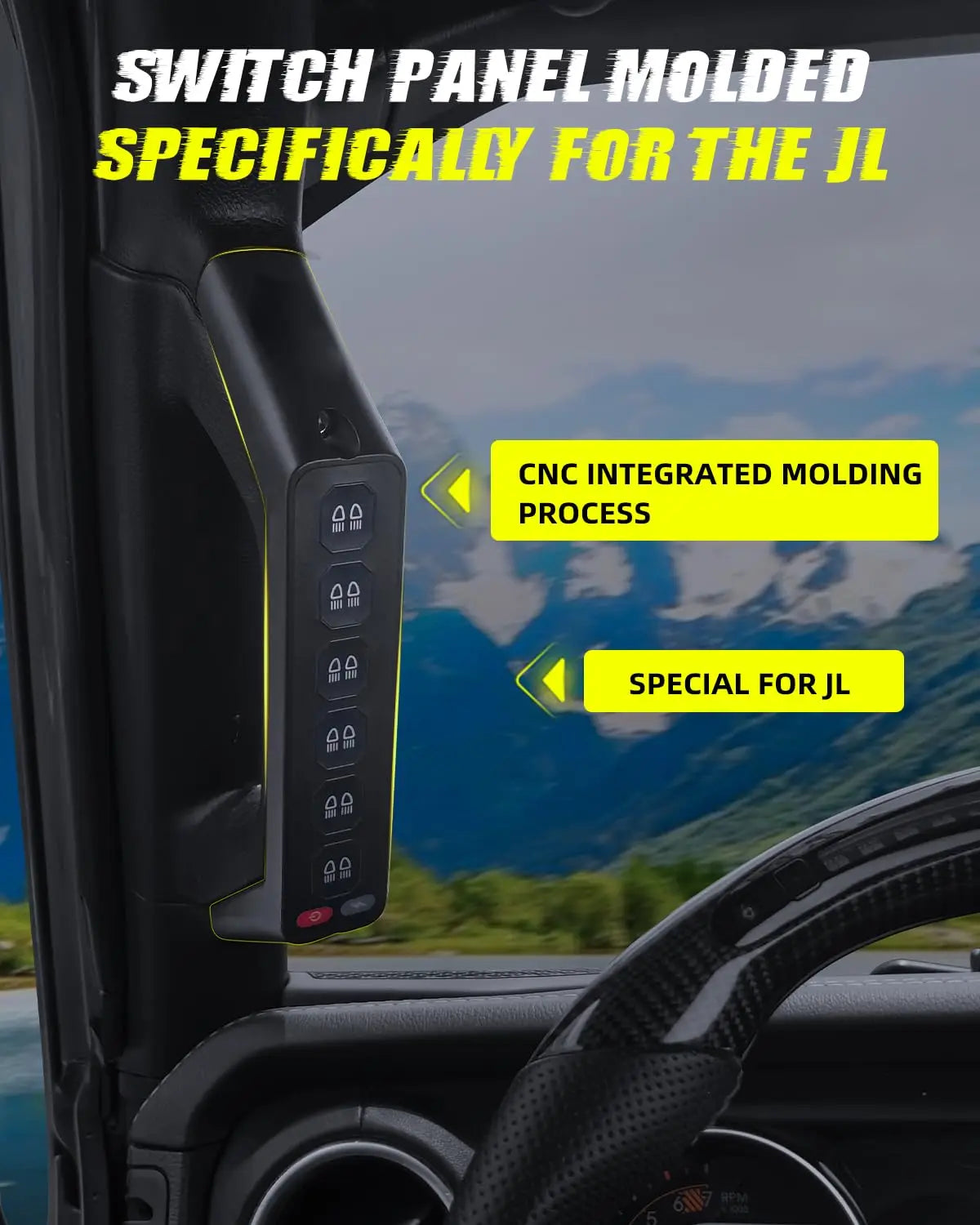 6 Gang Wireless Switch Panel for Chevrolet Silverado ZR2 and GMC Sierra