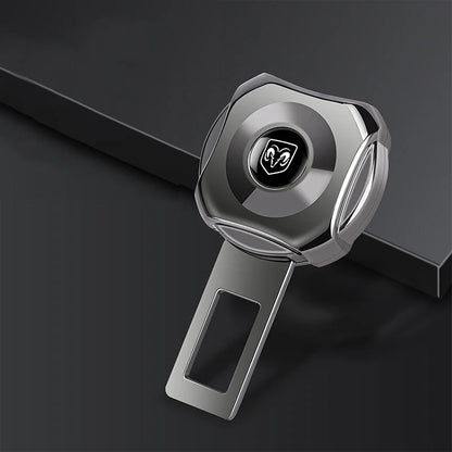 Black seat belt comfort adjuster for Dodge Ram, Charger, Durango, Dart and other compatible vehicles.