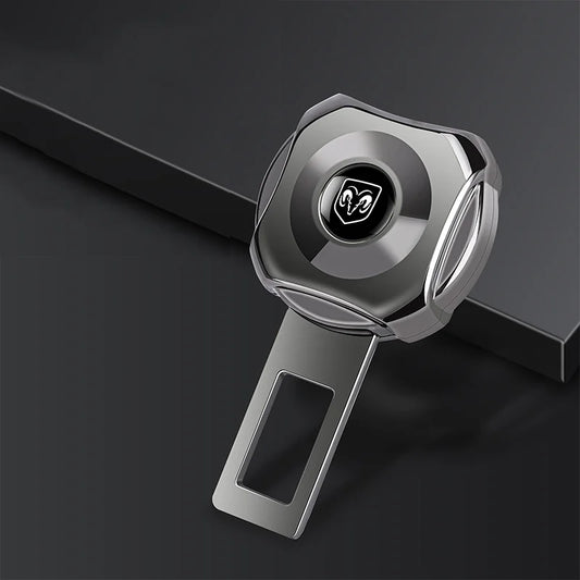 Black seat belt comfort adjuster for Dodge Ram, Charger, Durango, Dart and other compatible vehicles.