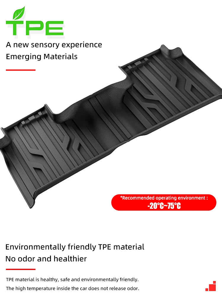 3D TPE All Weather Floor Mats for Chevy Silverado and GMC Sierra 2019 to 2023