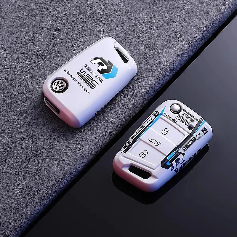 Folding key case for VW – Robust protection with a sporty motorsport design