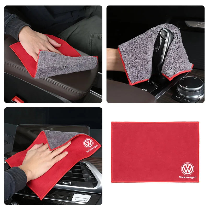 Chiffon de nettoyage en microfibre pour VW – Accessoires d'entretien automobile haut de gamme pour l'intérieur et la carrosserie