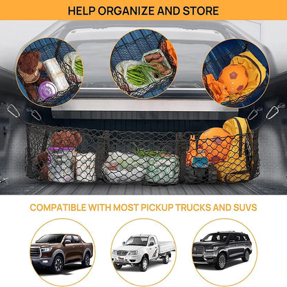 Heavy-Duty Truck Bed Cargo Net Organizer – Universal Mesh Storage Net