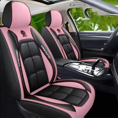 Universal Full Leather Car Seat Cover – Premium All-Season Protection for Driver & Passenger Seats