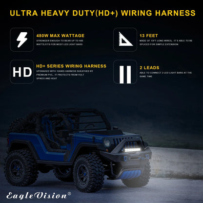 High-Power LED Off-Road Light Bar – Spot & Flood Work Light for Trucks, SUVs & 4x4