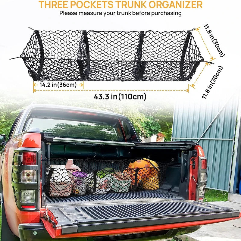 Heavy-Duty Truck Bed Cargo Net Organizer – Universal Mesh Storage Net