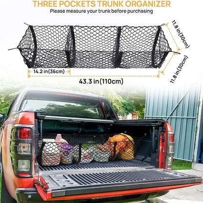 Heavy-Duty Truck Bed Cargo Net Organizer – Universal Mesh Storage Net