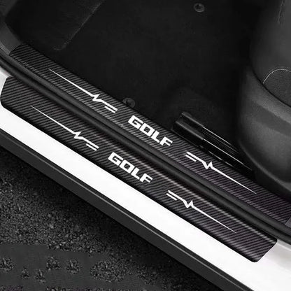 Door sill stickers for VW Golf – anti-scratch protection with a sporty design (4-piece set)