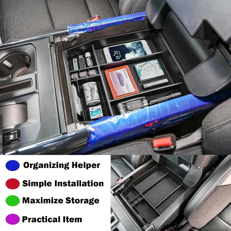 Center Console Organizer Tray for Ford F-150 & F-150 Lightning (2021–2024)