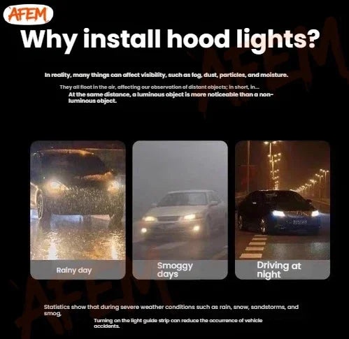 Dynamic LED Hood Light Strip for Ford F-150, Raptor & Ranger (2022–2023)