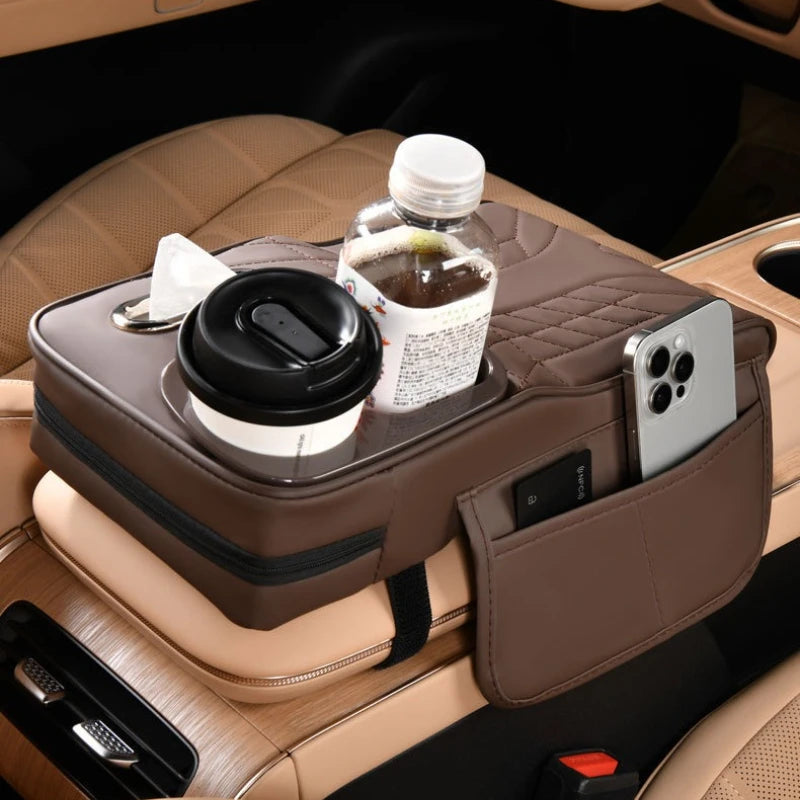 Universal Car Armrest with Storage & Cup Holder – Multifunctional Auto Center Console Organizer