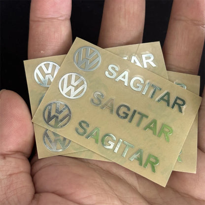 Emblèmes intérieurs en métal 3D VW – Badges adhésifs haut de gamme pour tableau de bord, volant et console