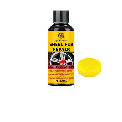 Wheel Rim Scratch Repair Paste for restoring alloy and steel wheels by reducing scratches, curb rash and oxidation while improving shine.