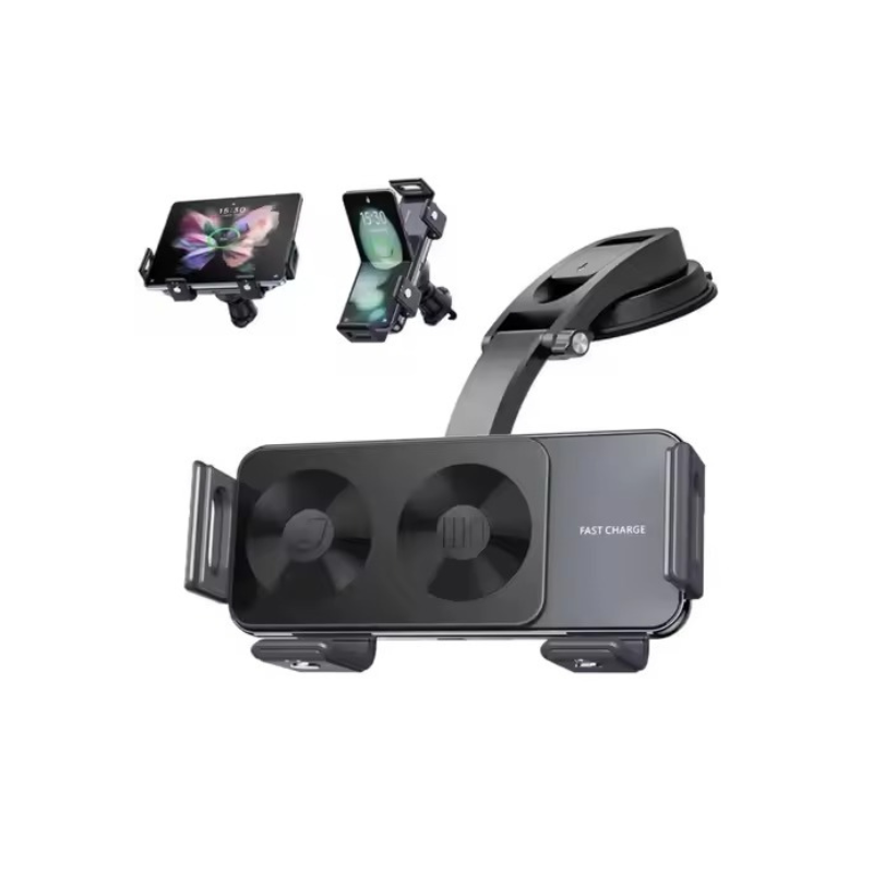 Wireless car phone holder with inductive charging stable air vent mount Qi fast charging smartphone holder