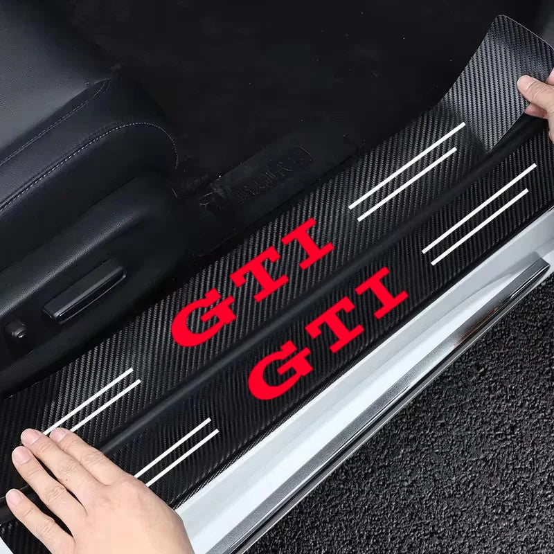 Türschweller Schutzfolie aus 3D Carbon für VW Golf 5–8 GTI Polo MK4–MK7 – 60x7cm Aufkleber