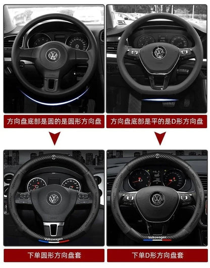 Steering wheel cover for VW – Suitable for Golf MK8, Tiguan, T-Roc, Polo, Passat and many more.