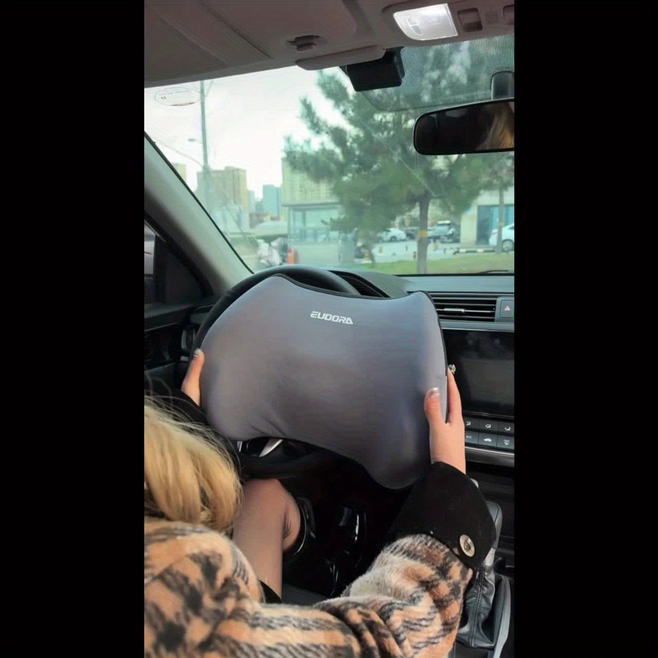 Ergonomic Car Neck and Lumbar Support Pillow – High-Density Comfort Cushion for Long Drives