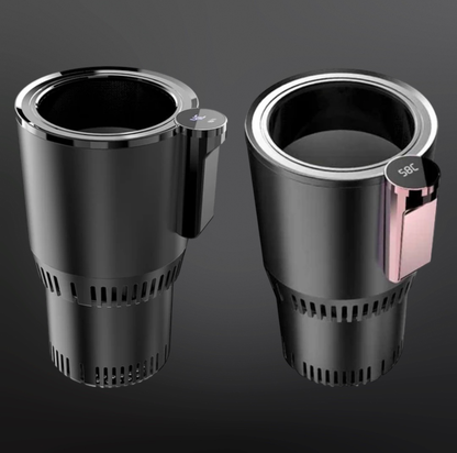 Thermal car cup holder with temperature control