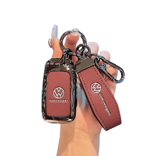 Premium alloy leather key case for Volkswagen car keys – full protection key cover for Polo, Golf, Tiguan, and Passat