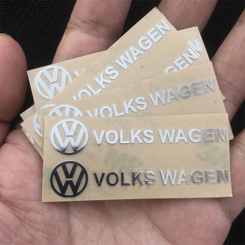 3D Metall Embleme für VW Innenraum – Hochwertige Aufkleber für Armaturenbrett, Lenkrad und Mittelkonsole